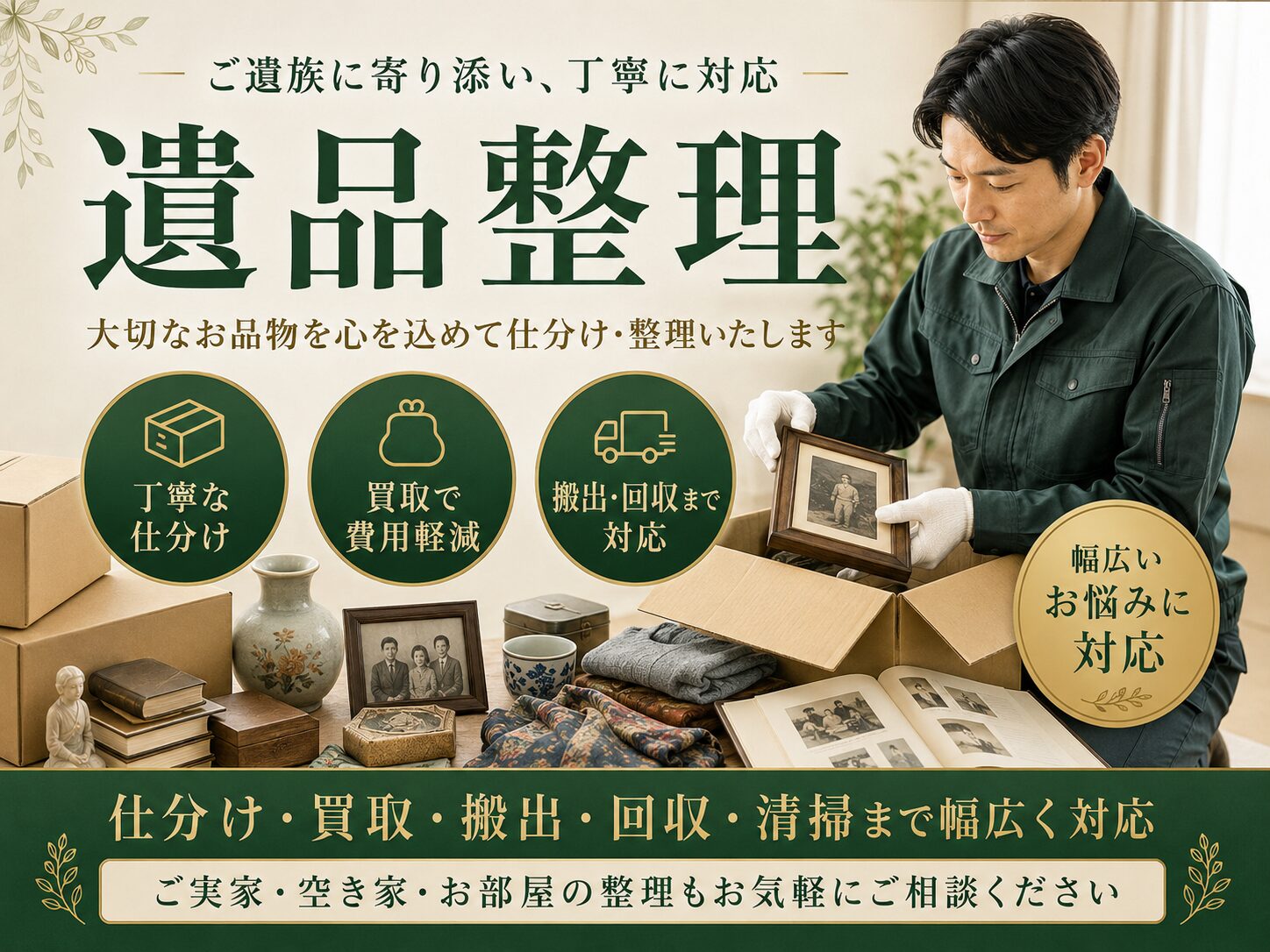 磯子区の遺品整理サービス｜不用品回収・家財整理・出張買取にも対応