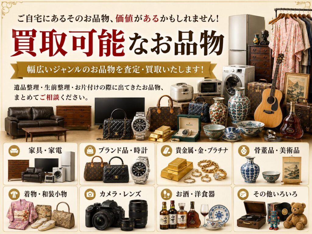 対応可能出張買取