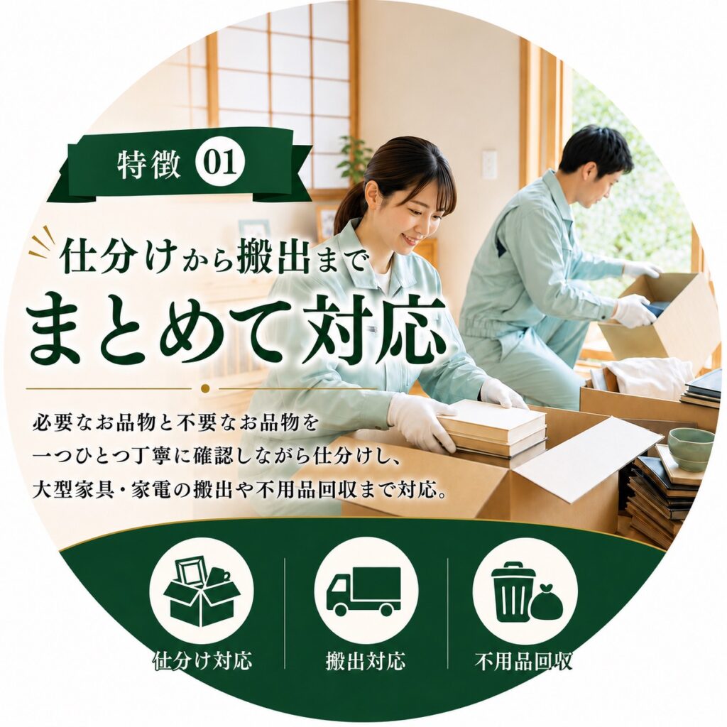遺品整理特徴①
