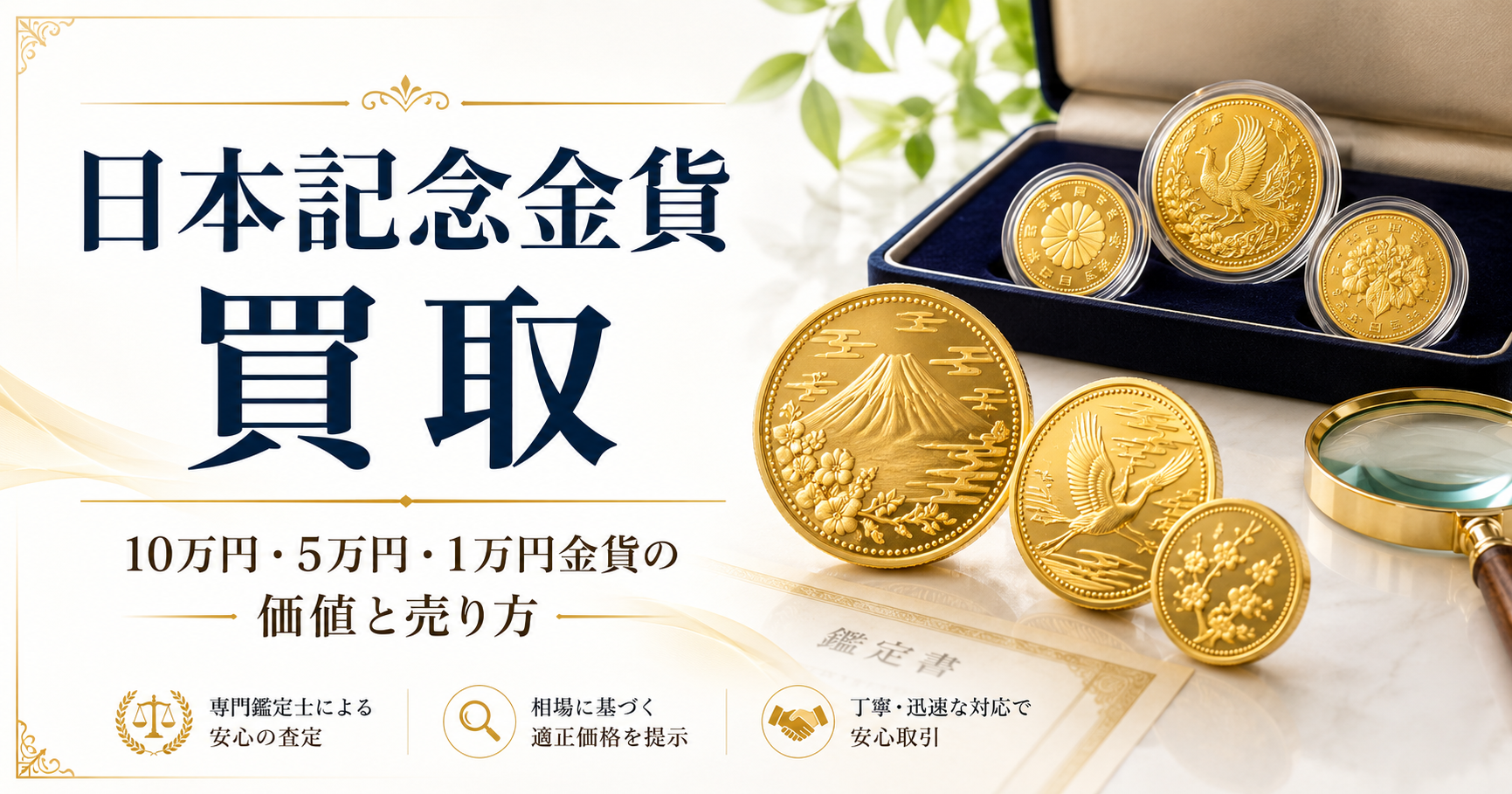 日本の記念金貨は買取できる？10万円・5万円・1万円金貨の価値と売り方を解説